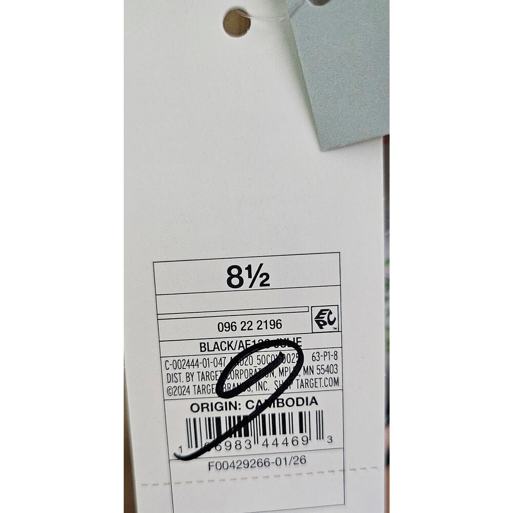 Dv. NWT A NEW DAY BLACK JULIE BALLET FLATS SIZE ♡8.5♡ - Picture 9 of 9